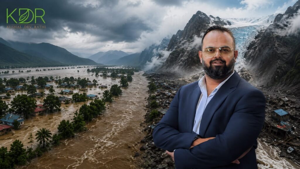 Assam and Nepal floods highlighting the impact of climate, Himalayan rivers, glaciers and extreme weather on the environment