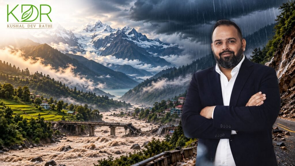 India’s changing monsoon affecting Uttarakhand and Himachal Pradesh with intense rainfall, Himalayan mountains, clouds and changing weather patterns